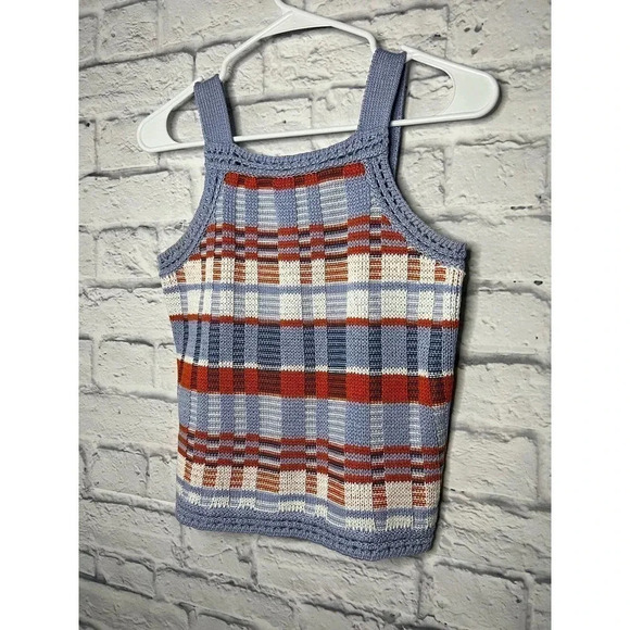 Banana Republic PLAID CROPPED SWEATER TANK XS. - Picture 2 of 6